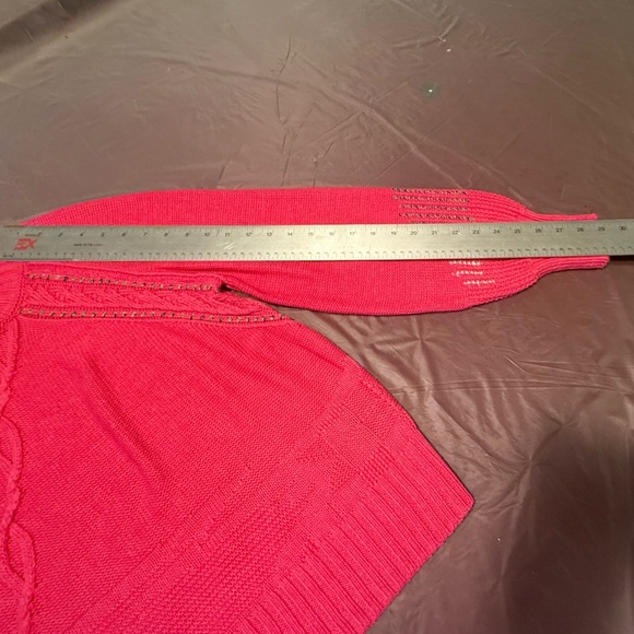 NWT NIC+ZOE Pink Roundneck Lightweight Crafted Cables Sweater Size LP MSRP $168 - Picture 9 of 14